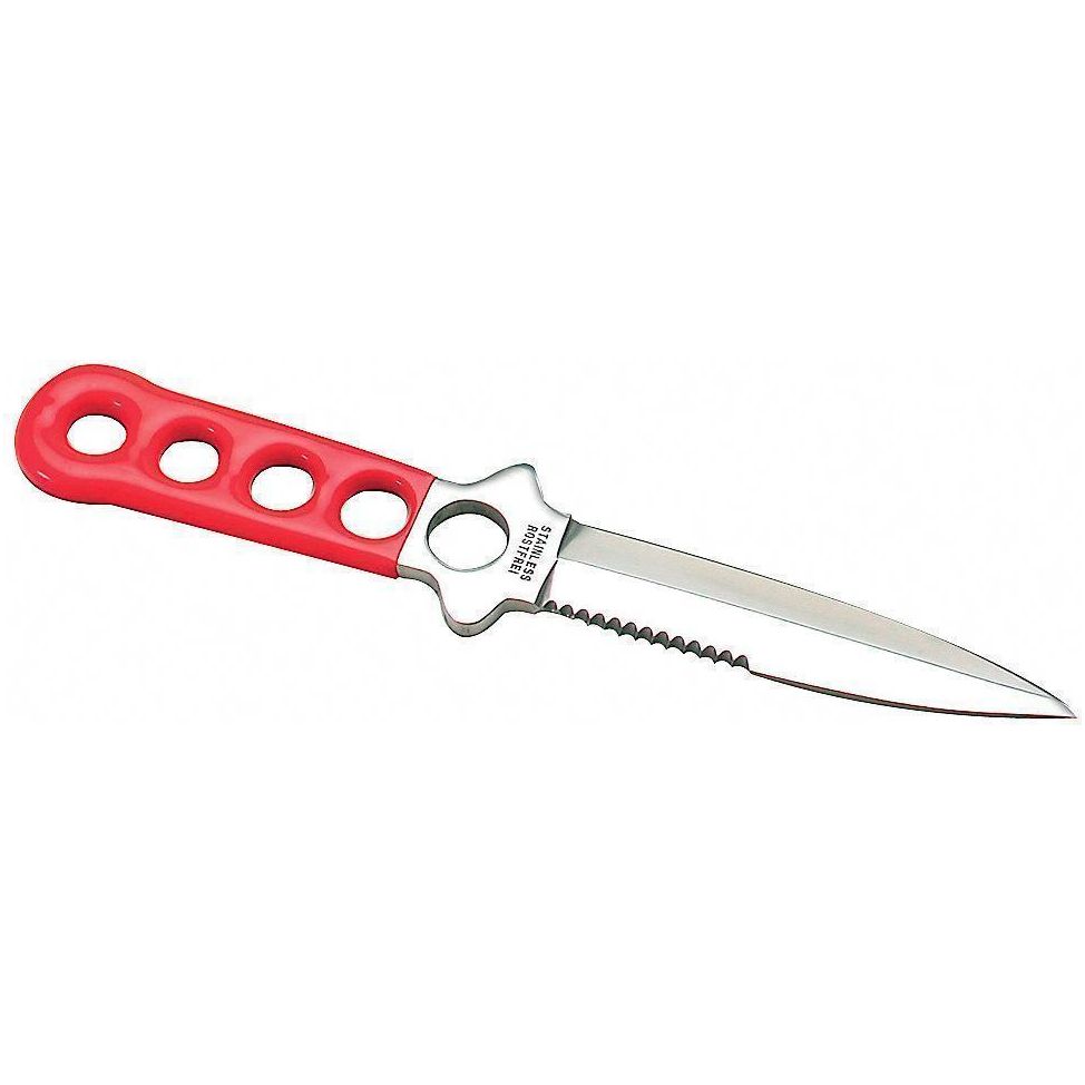 Land & Sea 43142 ~ FANCY DIVE KNIFE RED HANDLE New zealand nz vaughan